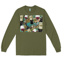 Army Green California Wine with Leopard Background Long Sleeve Tee - Bettercallsaul