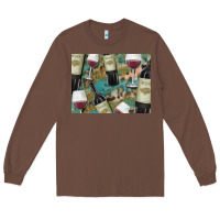Chestnut California Wine with Leopard Background Long Sleeve Tee - Bettercallsaul