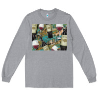 Heather Grey California Wine with Leopard Background Long Sleeve Tee - Bettercallsaul