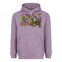 Lavender Louisiana Mardi Gras Heavyweight Hoodie - FaDigitalArtStudio