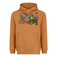 Meerkat Louisiana Mardi Gras Heavyweight Hoodie - FaDigitalArtStudio