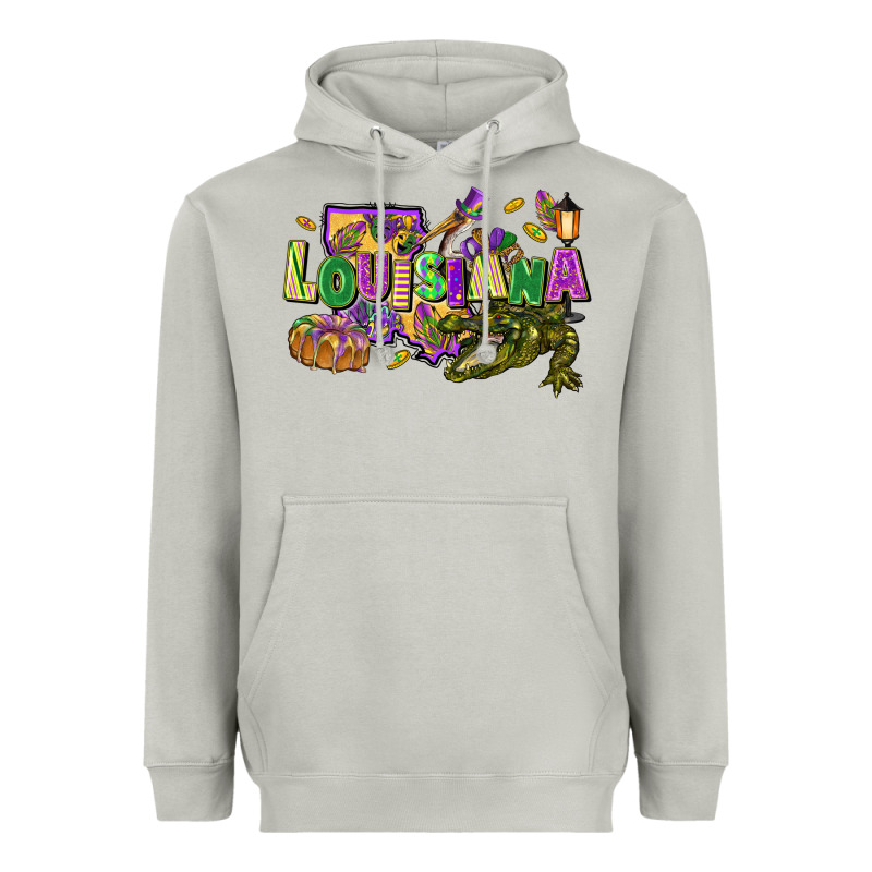 Louisiana Mardi Gras Heavyweight Hoodie by FaDigitalArtStudio | Teevron