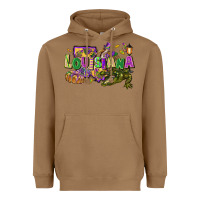 Toasted Coconut Louisiana Mardi Gras Heavyweight Hoodie - FaDigitalArtStudio