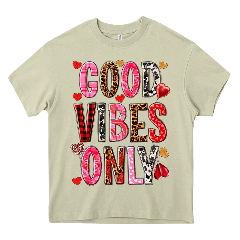 Good Vibes Only Heavy Core Tee by NancyCooperArtShop | Teevron