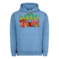 Pigment Pebble Blue summer time Urban Hoodie - CowhideDigitalArt