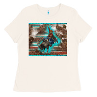 Bone western rodeo bullfighter serape leopards turquoise's gliterrs Ladies Tee - BarkalooDesign