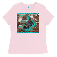 Bubblegum Pink western rodeo bullfighter serape leopards turquoise's gliterrs Ladies Tee - BarkalooDesign