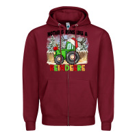 Burgundy nothing runs like a reindeere Zipper Hoodie - CowGirlArtShop