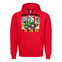 Red nothing runs like a reindeere Zipper Hoodie - CowGirlArtShop