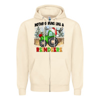 Sandshell nothing runs like a reindeere Zipper Hoodie - CowGirlArtShop