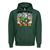 Sports Green nothing runs like a reindeere Zipper Hoodie - CowGirlArtShop