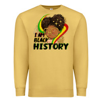 Antique Gold I am black history Premium Sweatshirt - FaDigitalArtStudio