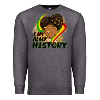 Charcoal Heather I am black history Premium Sweatshirt - FaDigitalArtStudio