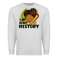Dove Grey I am black history Premium Sweatshirt - FaDigitalArtStudio