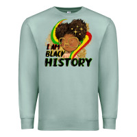 Seafoam I am black history Premium Sweatshirt - FaDigitalArtStudio