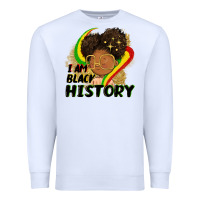 White I am black history Premium Sweatshirt - FaDigitalArtStudio