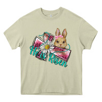 Mossy he is risen cross rabbit Heavy Core Tee - BarkalooDesign