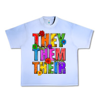 Grape Ice They Them Their Pride LGBTQ Urban Heavy Tee - BundleAndBundleShop