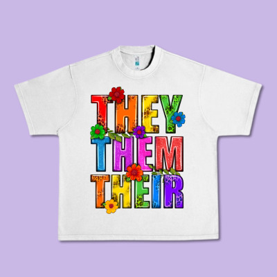 They Them Their Pride Lgbtq Urban Heavy Tee Designed By Bundleandbundleshop