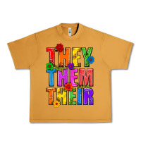 Peanut Butter They Them Their Pride LGBTQ Urban Heavy Tee - BundleAndBundleShop