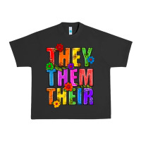 Pigment Black They Them Their Pride LGBTQ Urban Heavy Tee - BundleAndBundleShop