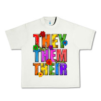 Pistachio They Them Their Pride LGBTQ Urban Heavy Tee - BundleAndBundleShop