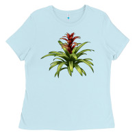 Baby Blue Bromeliads Ladies Tee - LillyAllenDesigns
