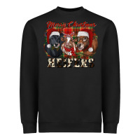 Black Merry Christmas Heavyweight Sweatshirt - RanaPortraitStore