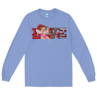 Colony Blue valentine's day cupid sunflowers love Long Sleeve Tee - RanaPortraitStore