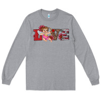 Heather Grey valentine's day cupid sunflowers love Long Sleeve Tee - RanaPortraitStore