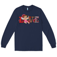 Navy valentine's day cupid sunflowers love Long Sleeve Tee - RanaPortraitStore