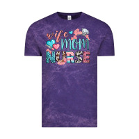 Cloud Purple Wife Mom Nurse Vintage Tee - BundleAndBundleShop