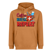Meerkat Coffee Nurse Repeat Heavyweight Hoodie - FaDigitalArtStudio