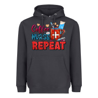 Smoke Coffee Nurse Repeat Heavyweight Hoodie - FaDigitalArtStudio