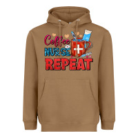 Toasted Coconut Coffee Nurse Repeat Heavyweight Hoodie - FaDigitalArtStudio