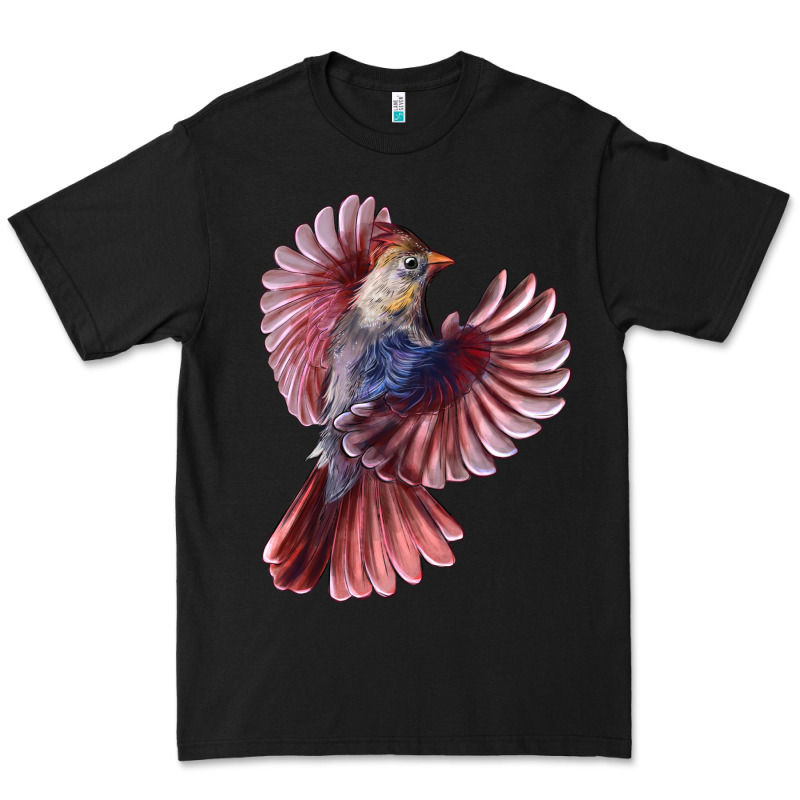 Flying Northern Cardinal Bird Premium Tee by LillyAllenDesigns | Teevron