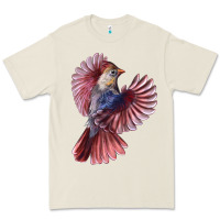 Bone Flying Northern Cardinal Bird Premium Tee - LillyAllenDesigns