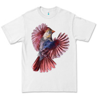 White Flying Northern Cardinal Bird Premium Tee - LillyAllenDesigns