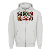 Dove Grey mooey christmas Zipper Hoodie - CowGirlArtShop