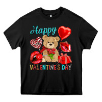 Black happy valentines day Heavy Core Tee - NancyCooperArtShop