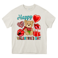 Cream happy valentines day Heavy Core Tee - NancyCooperArtShop