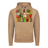 Just A Girl Who Loves Christmas Vintage Hoodie | Teevron