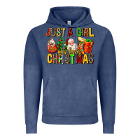 Vintage Denim just a girl who loves christmas Vintage Hoodie - MaliasSmallBusiness