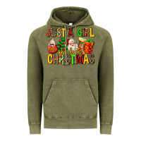 Vintage Olive just a girl who loves christmas Vintage Hoodie - MaliasSmallBusiness