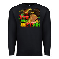 Black Little miss Juneteenth Premium Sweatshirt - FaDigitalArtStudio