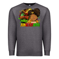 Charcoal Heather Little miss Juneteenth Premium Sweatshirt - FaDigitalArtStudio