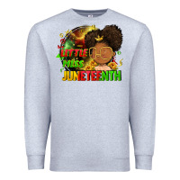 Heather Grey Little miss Juneteenth Premium Sweatshirt - FaDigitalArtStudio