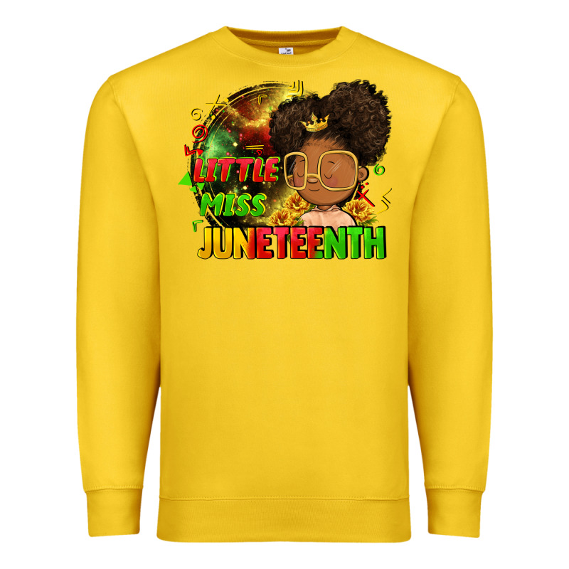 Little Miss Juneteenth Premium Sweatshirt by FaDigitalArtStudio | Teevron