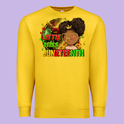 Little Miss Juneteenth Premium Sweatshirt Designed By Fadigitalartstudio