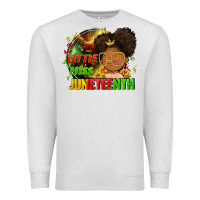 Oatmeal Heather Little miss Juneteenth Premium Sweatshirt - FaDigitalArtStudio